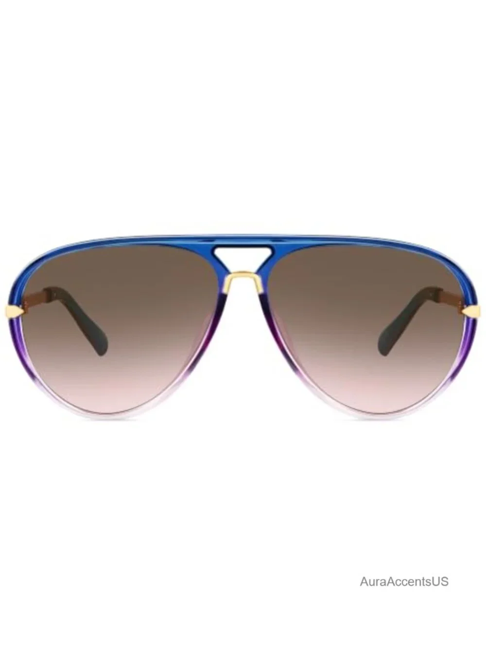 Oversized Retro Aviator Sunglasses UV400 Full-Frame Women